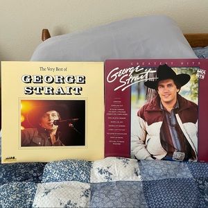 Set of two George Strait Vinyl Records